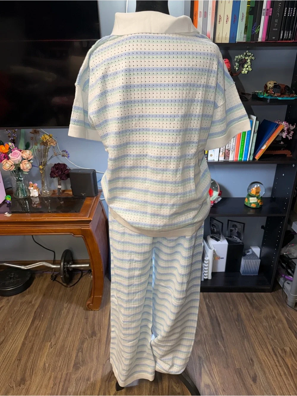 Pastel Striped Short-Sleeve Set/NWOT